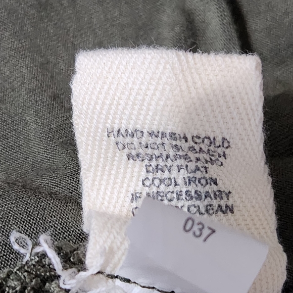 INDIGO THREADS CO. OLIVE GREEN SWEATER LINED SHIRT SIZE MEDIUM - Picture 9 of 11